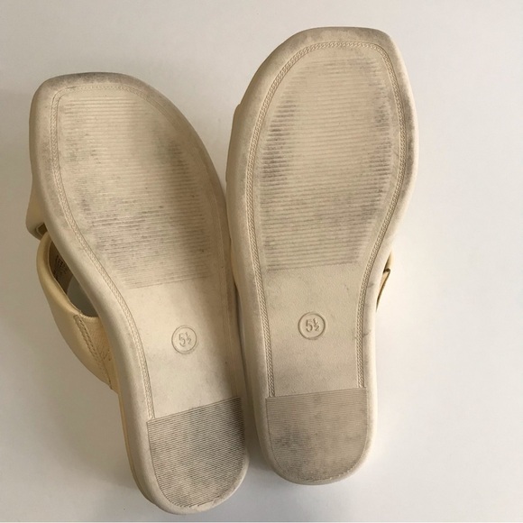 A New Day Daisy Crossband Slide Sandals Tan Cream Comfort Size 5.5 - Picture 8 of 17